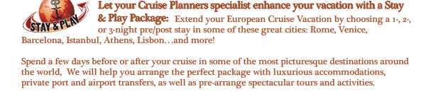 Let your Merci Cantwell Specialist Enhance your vacation with a Stay and Play Package!